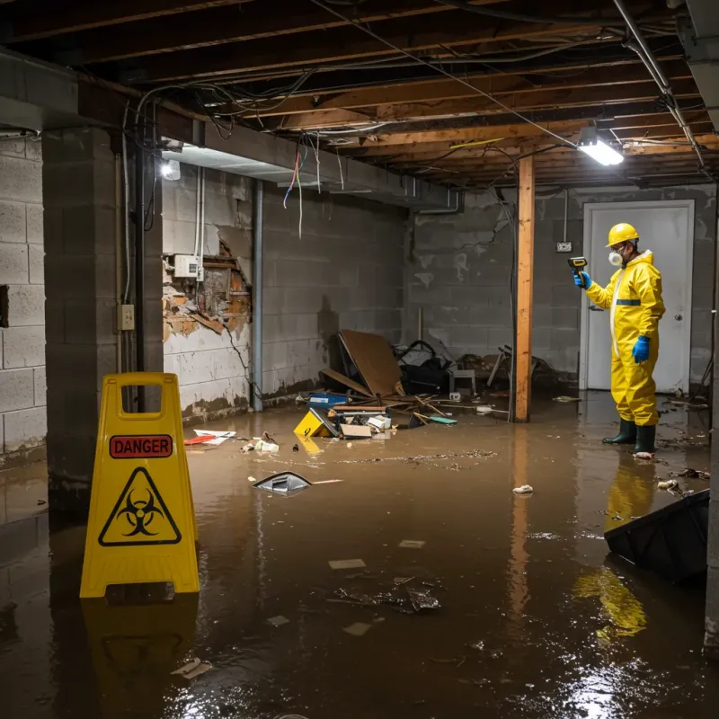 Flooded Basement Electrical Hazard in Washington County, CO Property