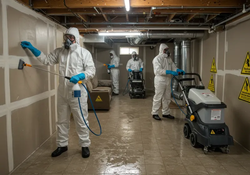 Basement Moisture Removal and Structural Drying process in Washington County, CO
